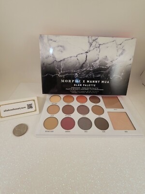 Morphe X Manny Mua Glam Palette Eyeshadow & Highlighter 2 Highlights/12 Eye BNIB