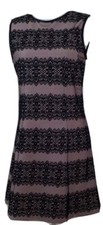 Jessica Simpson~Woman Size 4~Black/Pink Lace Overlay Sleeveless Fit/Flare Dress.