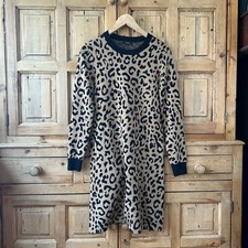 J. Crew Womens Size XS Leopard Print Sweater Dress Long Sleeve Animal Spots Knit