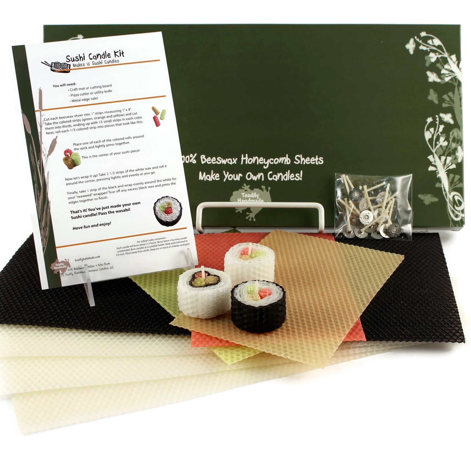 Beeswax Sushi Candle Making Kit! DIY Sushi Candles- 100% Nat