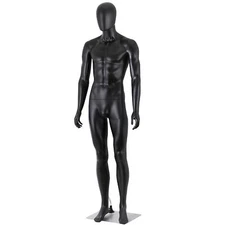 73'' High Full Body Male Mannequin with Metal Base Adjustable Mannequin Stand