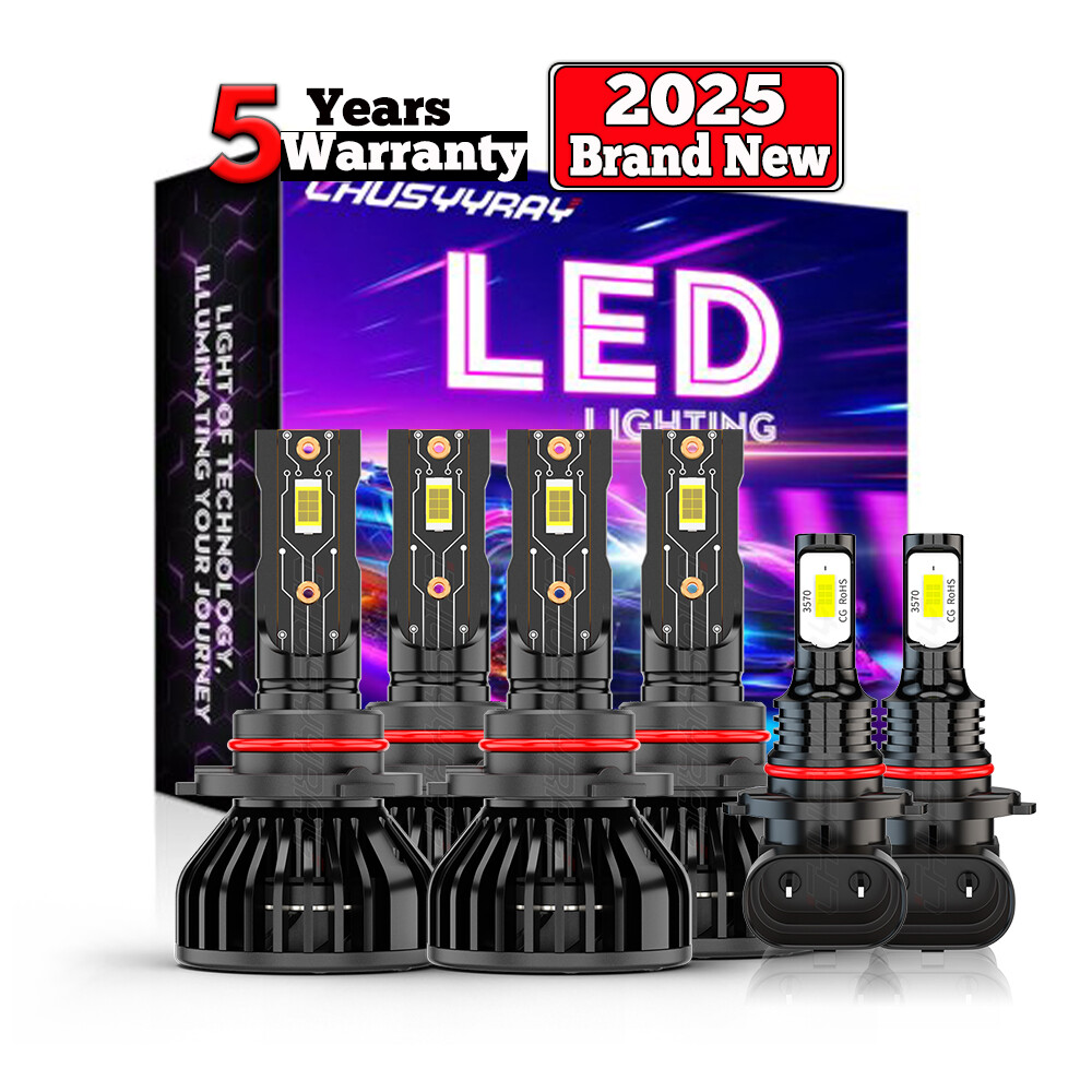 For Jeep Grand Cherokee 1999-2004 LED Headlight Bulbs Hi/Low Beam Fog Lights Kit