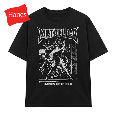 Hanes Tag Metalllica James Hetfield Rock Biker 90s Vintage
