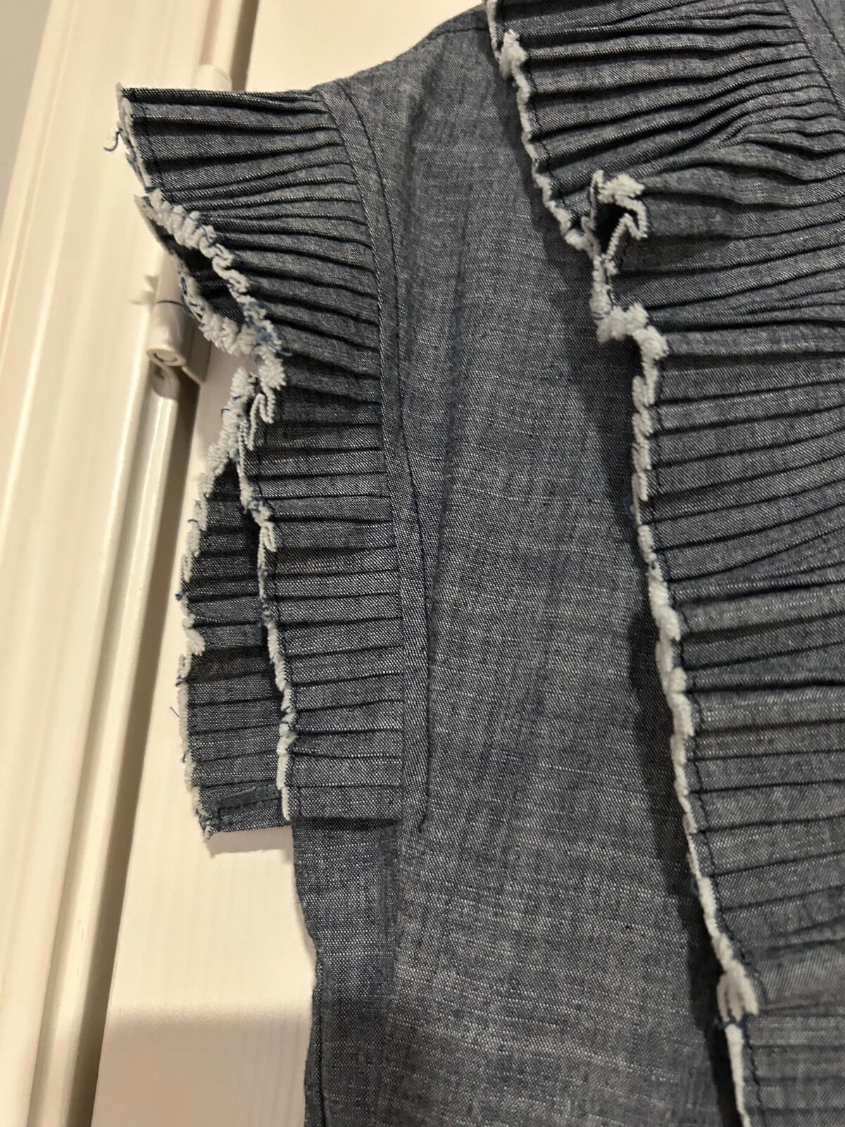 Abito Coach Chambray corto prateria taglia 6 estivo casual comodo volant