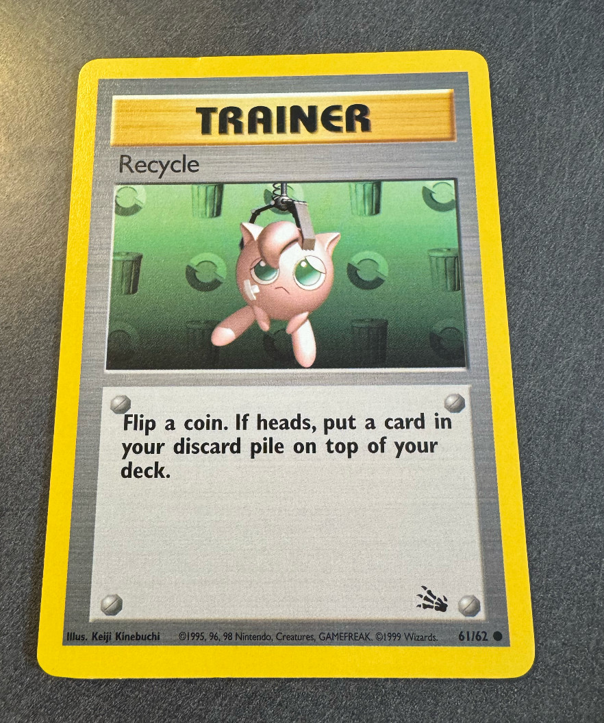 Pokemon Trainer - Recycle - 61/62 - Fossil COMMON Near Mint WOTC