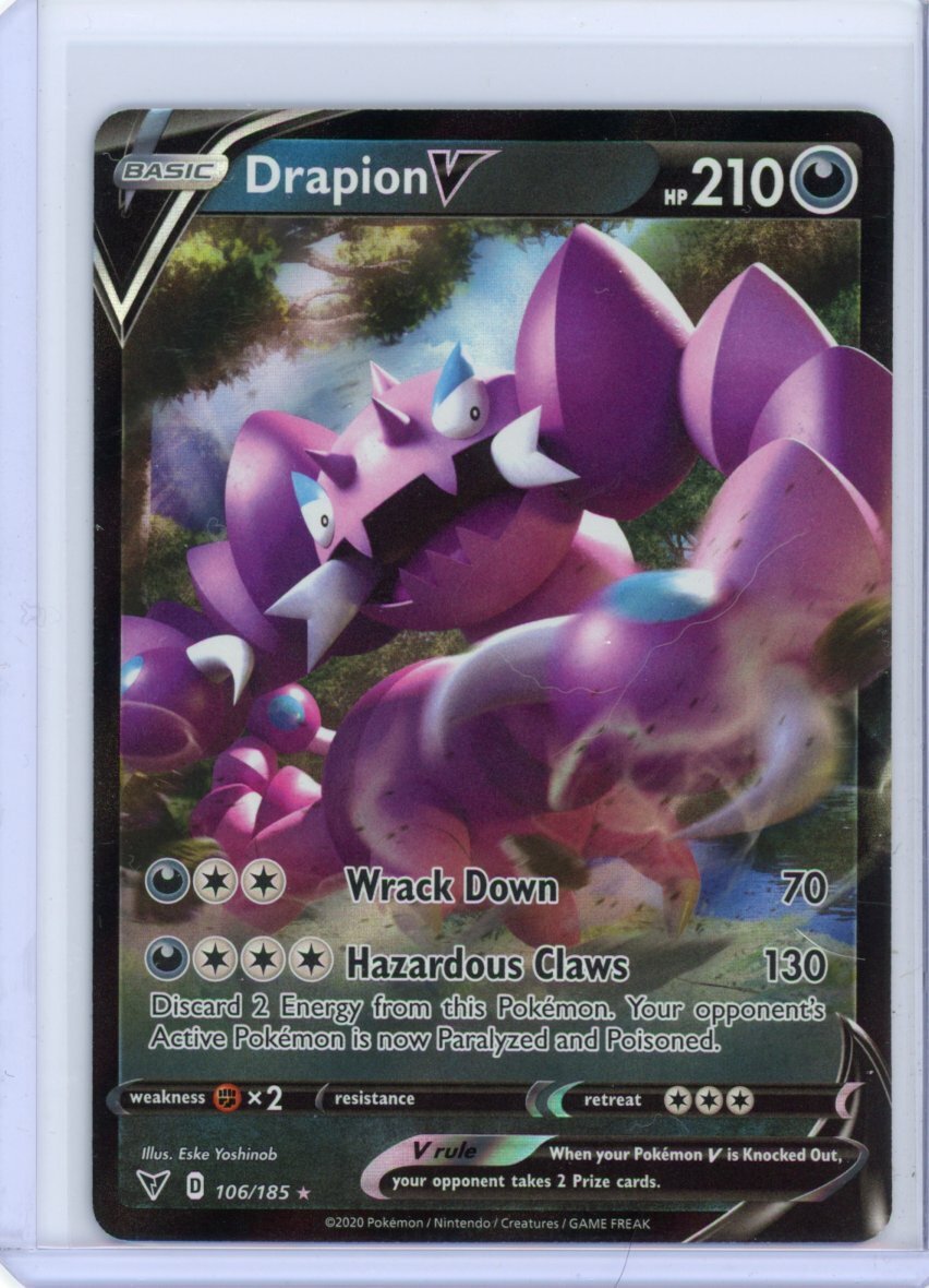 Drapion V 106/185 Full Art Holo Ultra Rare 2020 SWSH Vivid Voltage