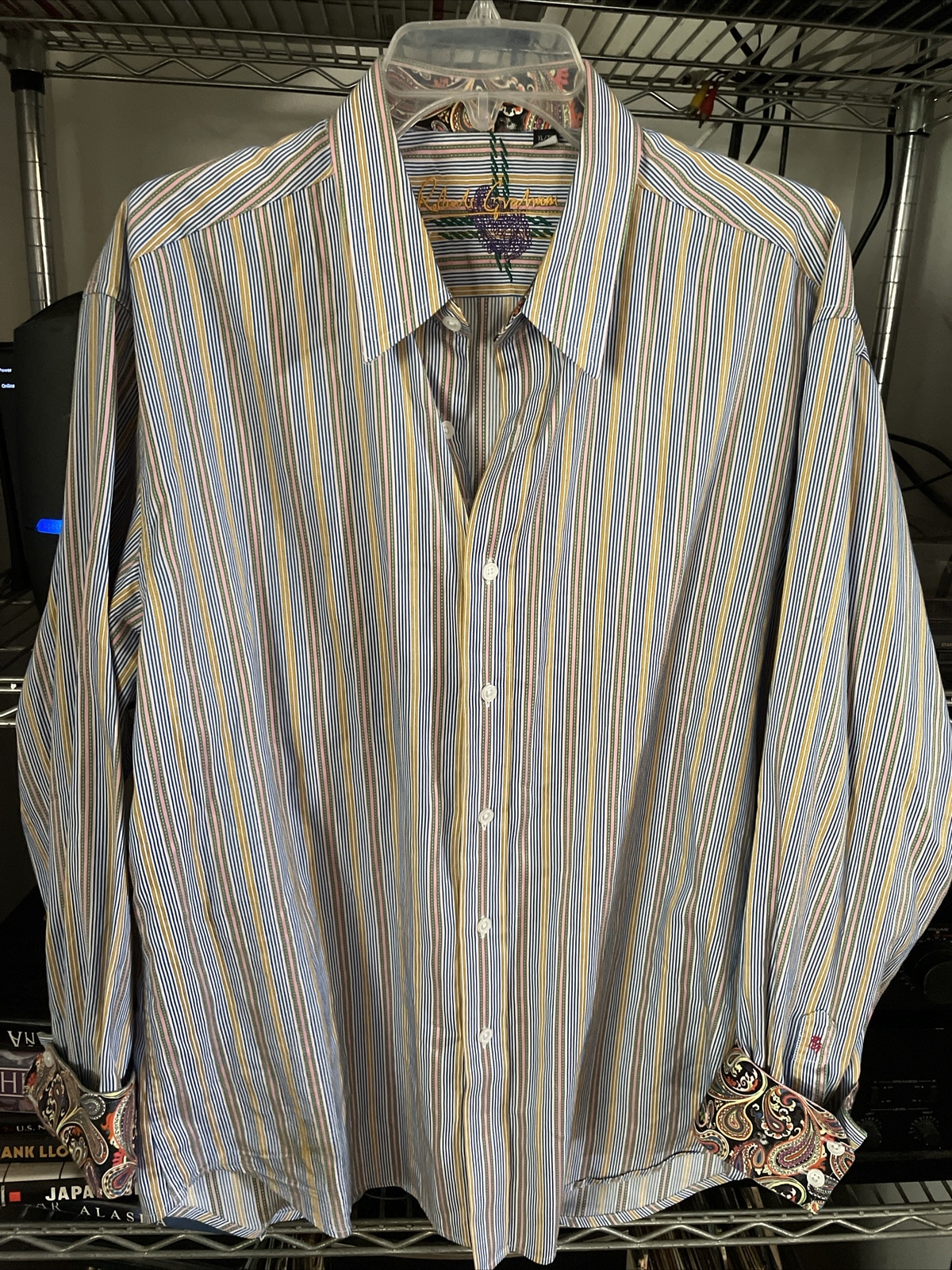 Robert Graham Button Down Stripped Pattern Flip P… - image 2