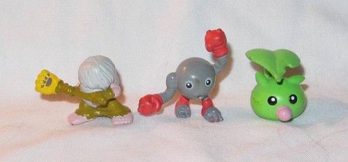 Bandai monsters miniatures lot of 3 about 1 1/2" high leafmon mamemon Jijimon - Picture 8 of 8