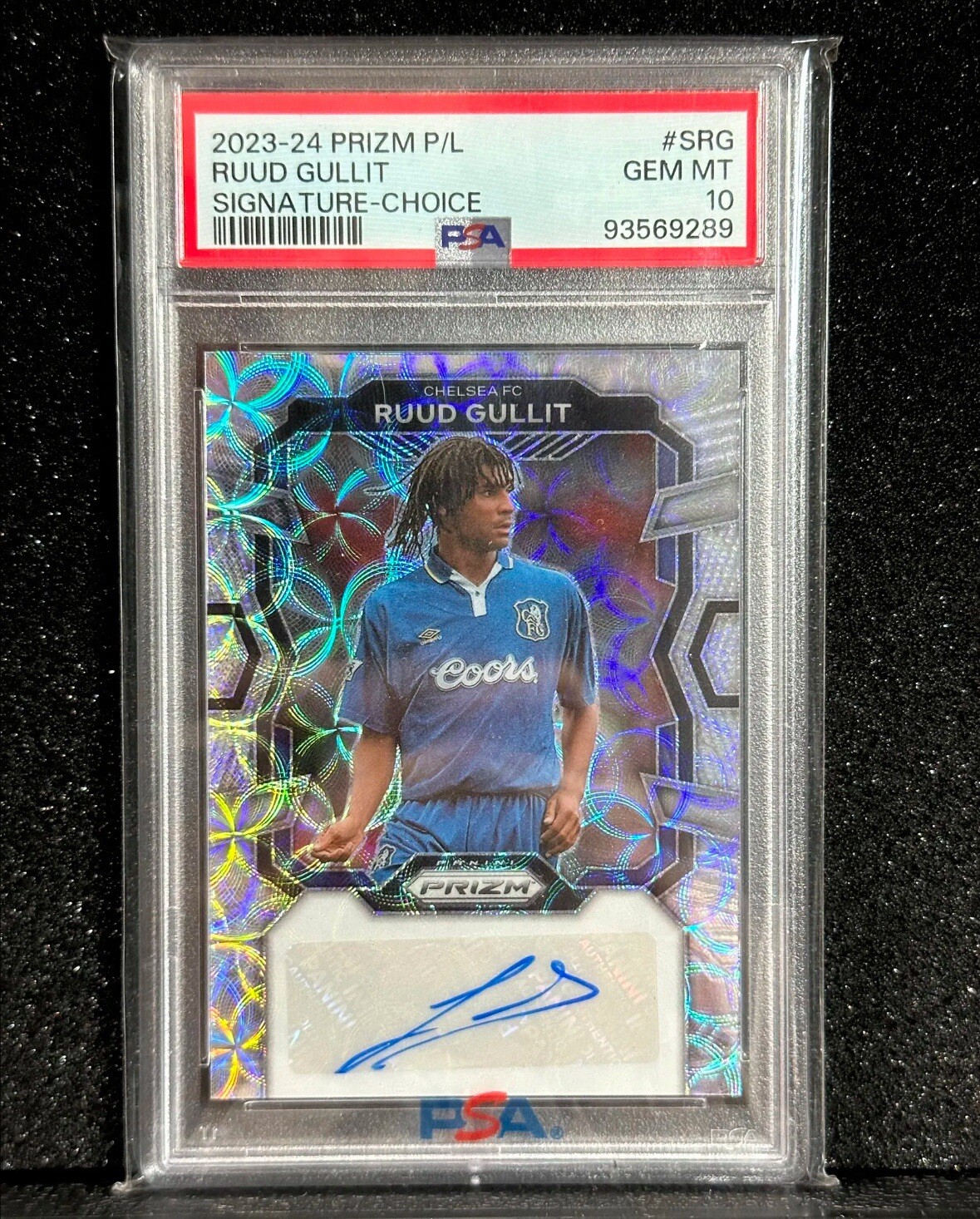 2023-24 EPL Prizm Choice - Ruud Gullit Auto - PSA 10