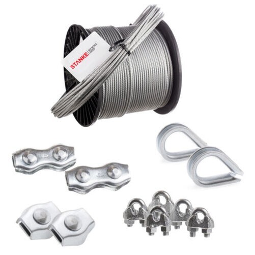 Cable Acero Inox V4A Pinza Cuerda Guardacabo Abrazadera de Cable Inox Duplex