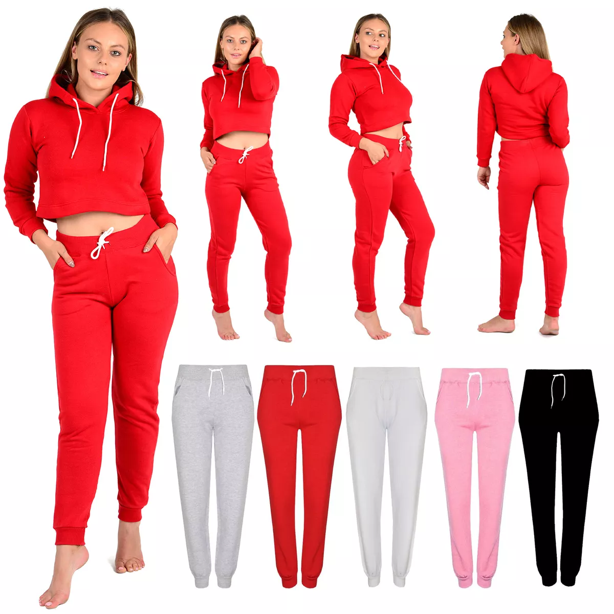 Girl in cheap jogging pants