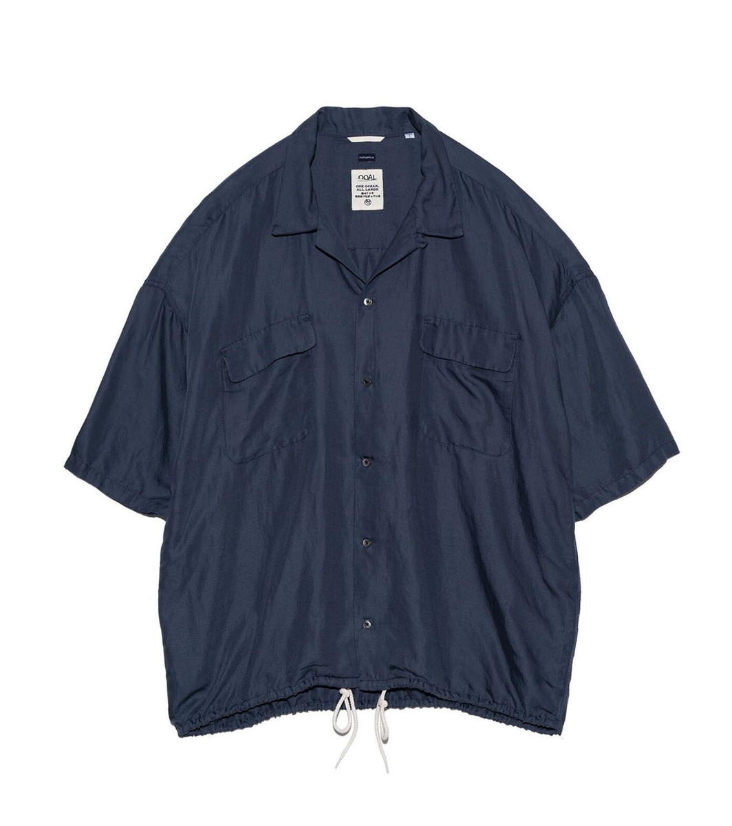 ASK availability First) nanamica Open Collar Cupra Hemp S/S Shirt