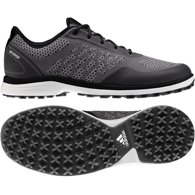 Zapatos de golf para mujer Adidas Alphaflex negros sin clavos talla 5 UK / 38 EU - Nuevos