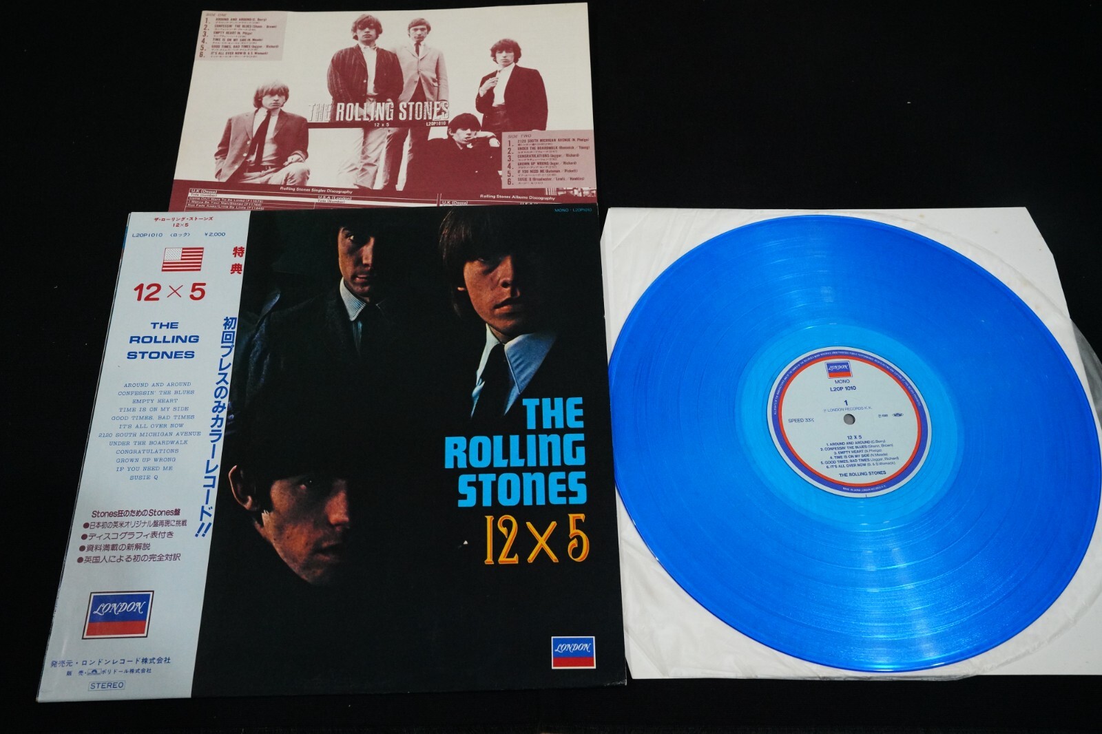 Blue Vinyl THE ROLLING STONES 12x5 JAPAN LP OBI L20P1010 EX/EX