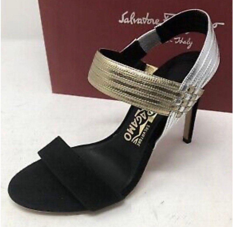 Salvatore Ferragamo Lalin Style Sandal Heels Sz 8.5