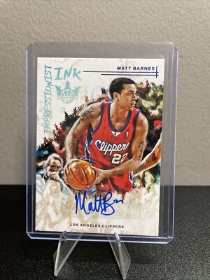 2022-23 Panini Court Kings Impressionist Ink Sapphire Matt Barnes /25 #II-MLA