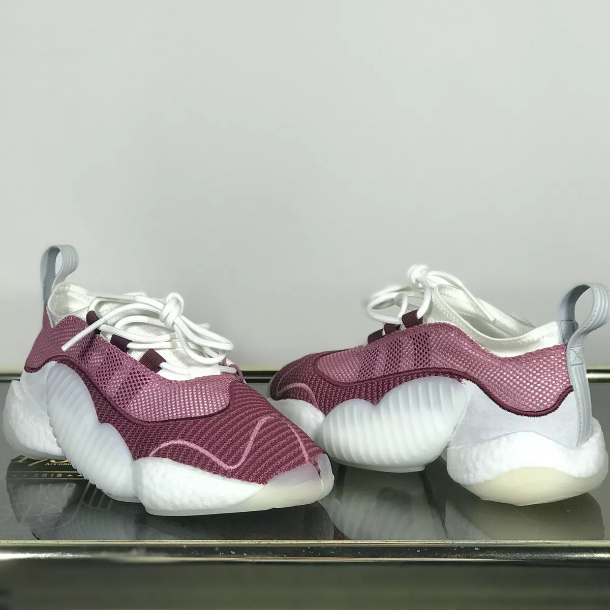 140 Adidas Crazy BYW II 2 Boost Trace Maroon Wht B37555 Mens sz 6 Wmns sz 7.5