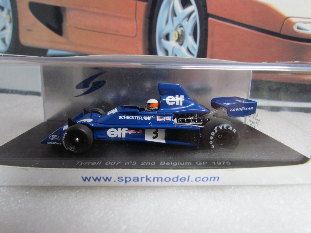 TYRRELL 007 J.SCHECKTER 1975 #3 BELGIUM GP 1 43 Spark S1645