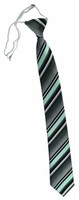Tigertie Security Sicherheits Krawatte In Mint Silber Grau Weiss Gestreift