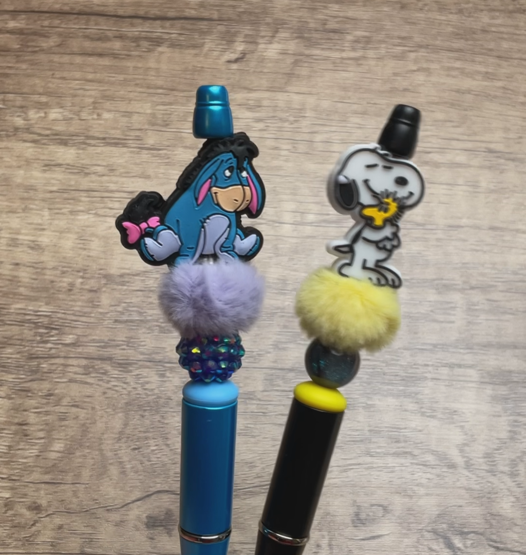 Disney Tangled Doorable Bead Pens Collection- Doorables- Disney  Luxury Beadable Black DISNEY VILLAINS Pen display picture 1