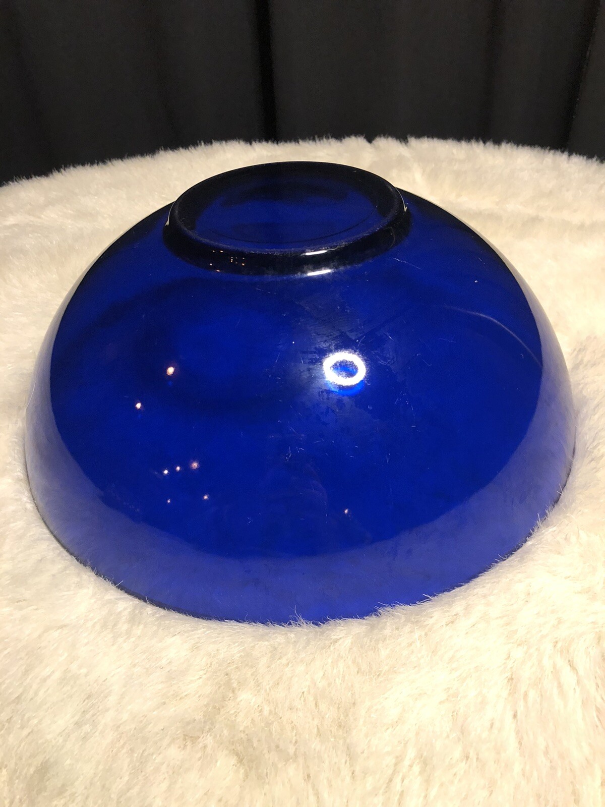 Large Mid20th Century Cobalt Blue Glass Salad Bowl, ART GLASS eBay