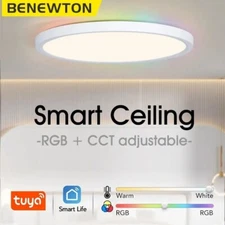 Smart LED Ceiling Lamp RGB Panel Light RGB 24W With App Control Room Decor Music