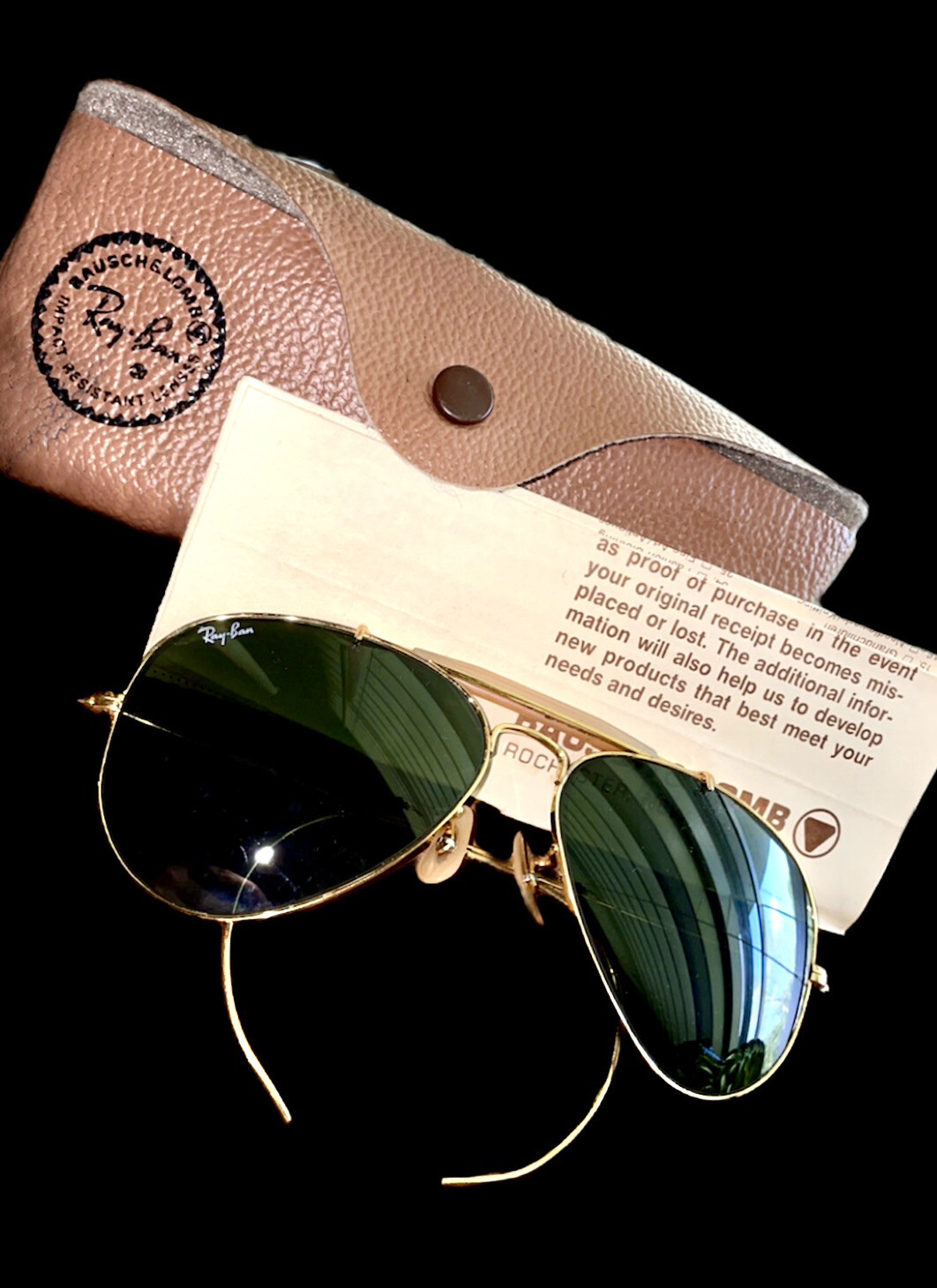 ray ban wrap around aviators