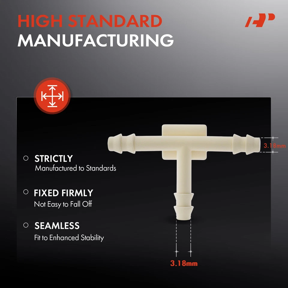 Conector de camiseta A-Premium 50xHose 1/8"X1/8"X1/8" tubo adaptador clip retenedor para GM Foto 3 de 4