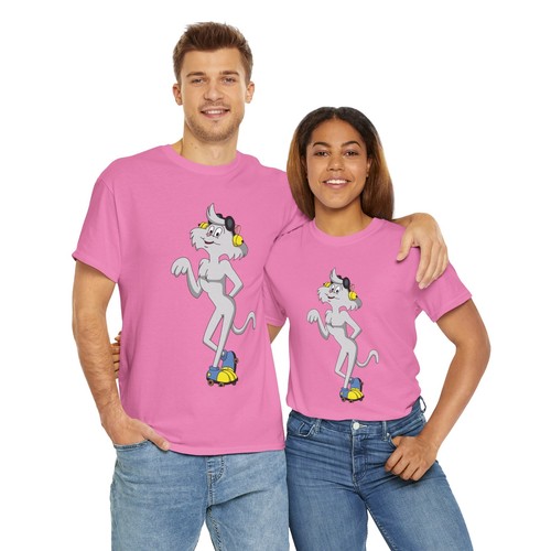 Vintage Wordsworth Cat T-Shirt, Heathcliff Cartoon Shirt, Roller Skate Cat Tee - Picture 117 of 118