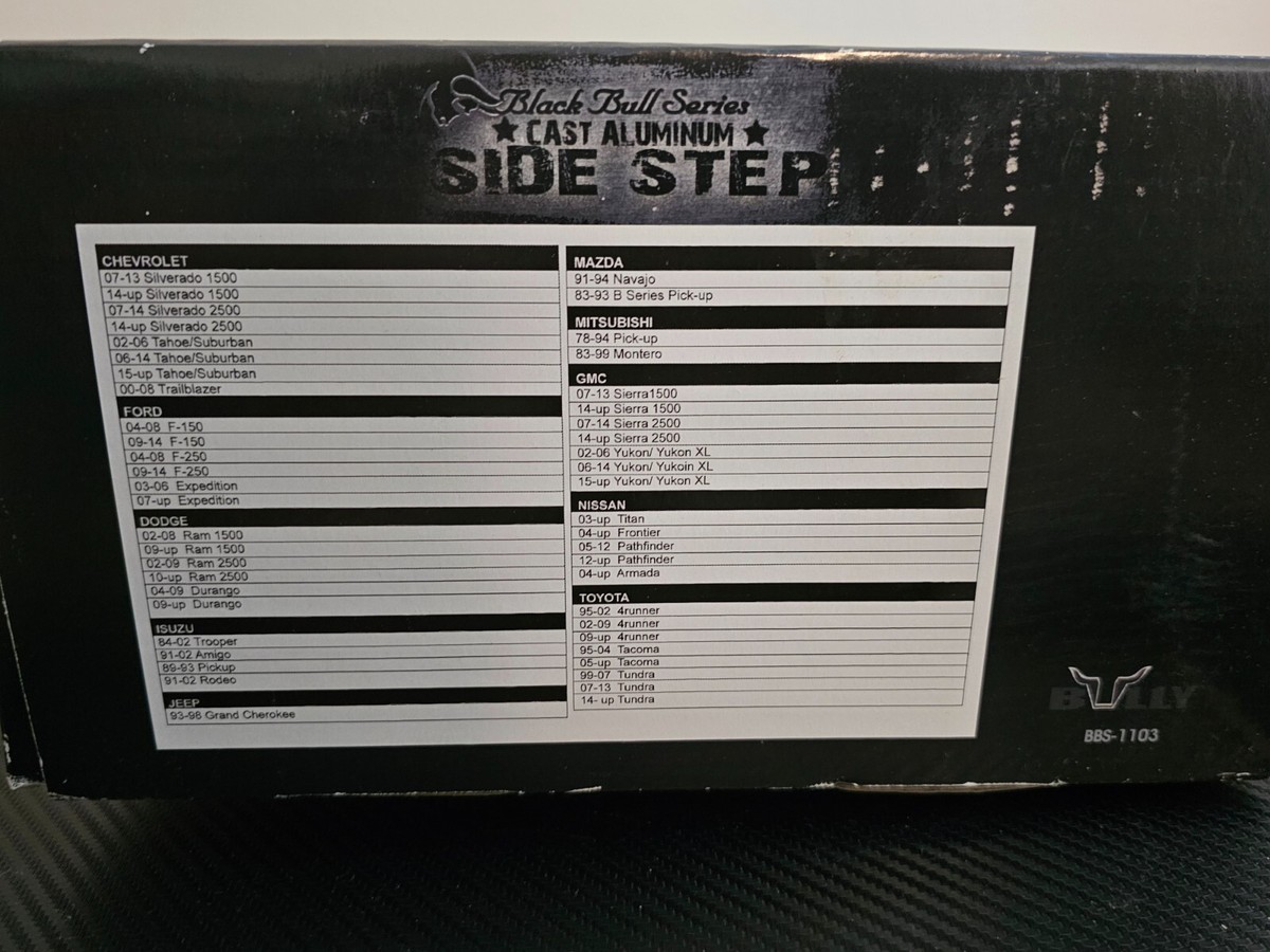 アメリカ製　サイドステップ　オフロード　車The bully brand Open box) Bully Black Bull Series Cast Aluminum Side Step