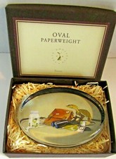 Felix Doolittle of Boston Oval Paperweight Decoupage NEW in Box Turtle