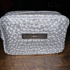 MAC SILVER holiday Makeup bag METAL LOGO ZIP pencil case travel pouch Cosmetic
