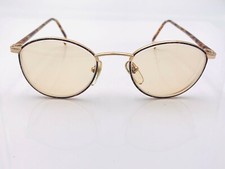 Vintage Boulevard Boutique 4037 Brown Gold Metal Oval Sunglasses FRAMES ONLY