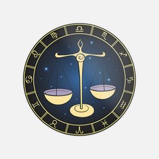 Libra Sign Of The Zodiac Vinyl Sticker Decal