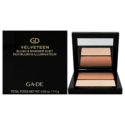 Velveteen Blush and Shimmer Duet - 12 Natural and Glow by GA-DE - 0.26 oz