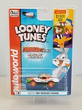 Auto World TurboJet Looney Tunes Porky Pig 1967 Mercury Cougar 2 HO Slot Car