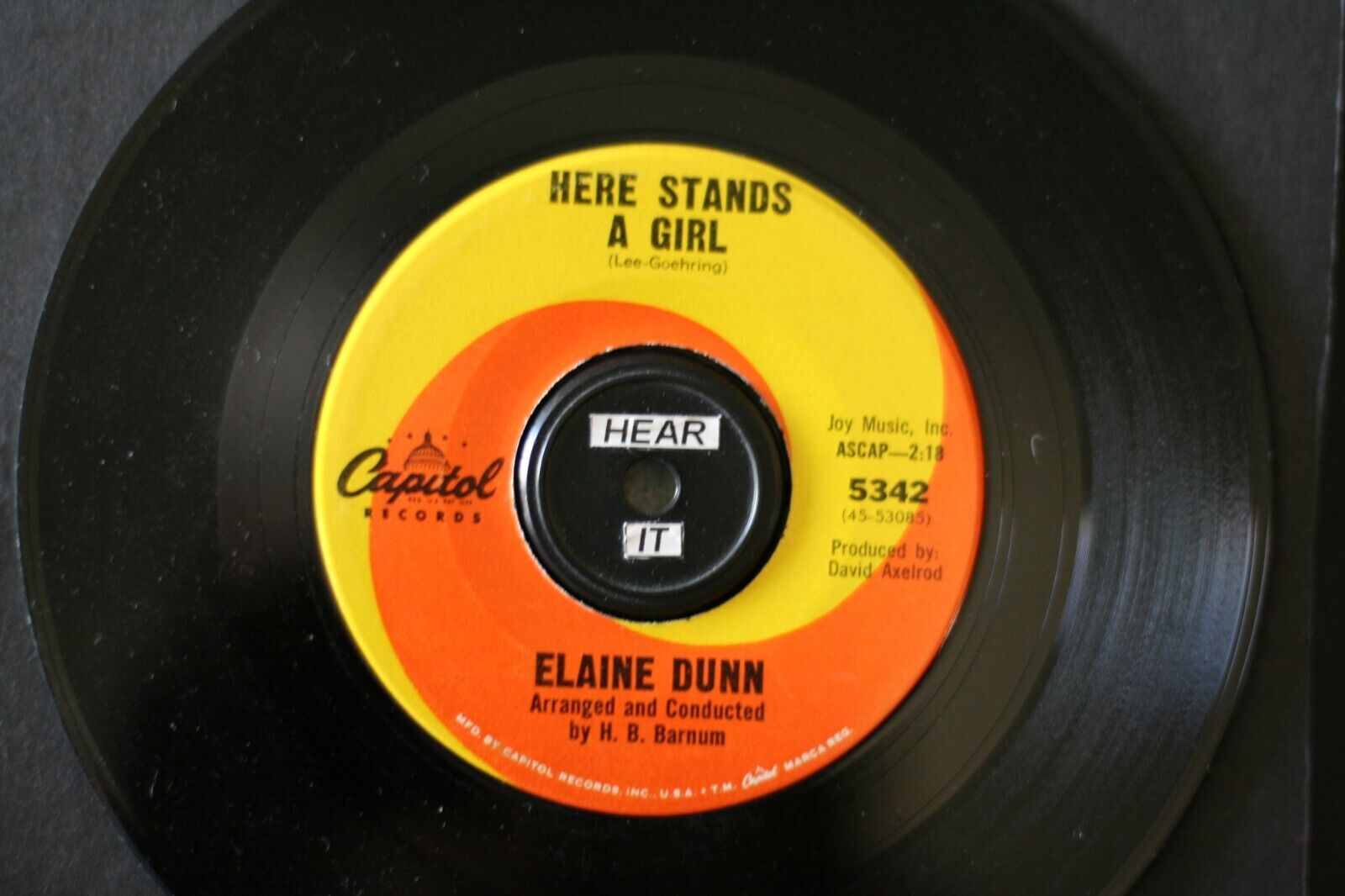 ELAINE DUNN "HERE STANDS A GIRL" NORTHER SOUL ON CAPITOL (M-)LISTEN!
