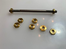 1/24 Aristocraft PR 15:21 brass axle nuts 8 for 1/8" axles VINTAGE NOS LOOSE