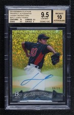 2014 Bowman Platinum Prospects Canary Diamond 4/15 Lewis Thorpe BGS 9.5 Auto 8s6