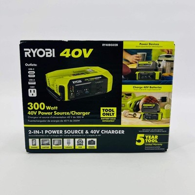 New RYOBI 40V Power Source/Charger Power Source/Charger RY40BG02B