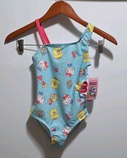 Sanrio Hello Kitty and Friends Girls One Piece Swimsuit 6/6X Blue UPF 50 