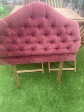 Single Bed Headboard. Padded With Buttons. Dark Pink collection only 