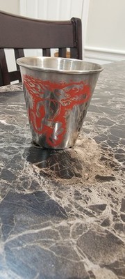 Fireball Cinnamon Whiskey Red Dragon Stainless Steal Shot Glass 2''H x 2''W