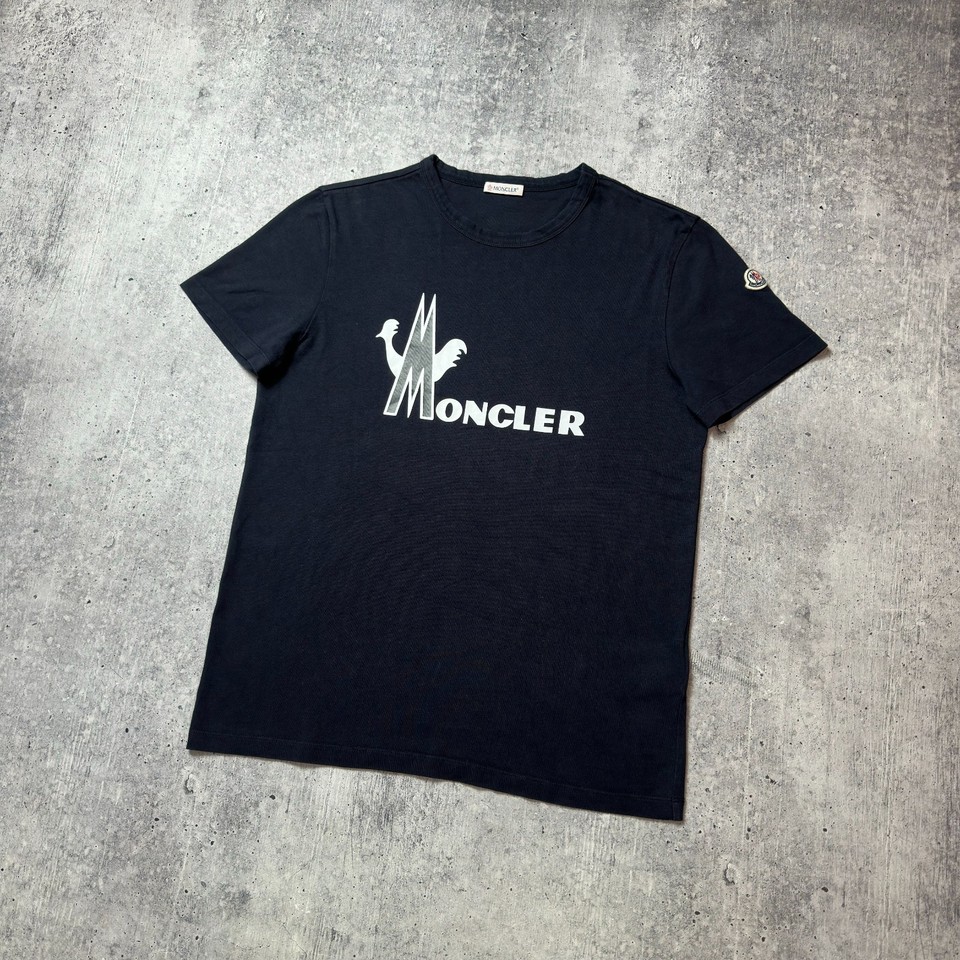 Moncler T Shirt Navy Blue Mens Size S-M