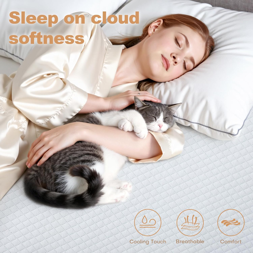 Coprimaterasso King Size 3 Pollici Gel Memory Foam con Design Cassa Uova Raffreddante - Foto 7 di 7
