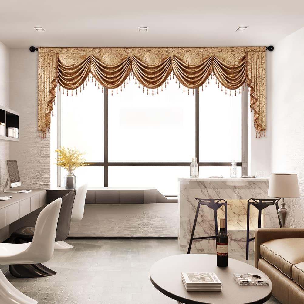 European Valance For Living Room Window Treatment Bedroom Rod Pocket 1 Panel