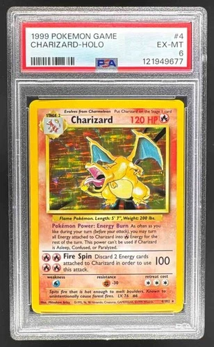1999 Pokemon Game 4 Charizard Holo PSA 6 EX-MT 121949677