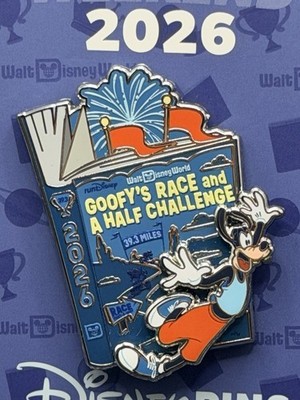 Disney runDisney 2026 Goofy Challenge Storybook Pin 39.3 Marathon
