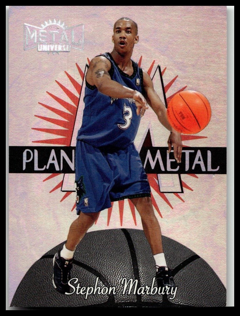 Stephon Marbury 1997-98 Metal Universe Planet Metal #5 PM Minnesota Timberwolves