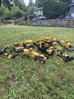 13 vintage metal Tonka trucks , Grader's   Bull dozers , Cranes 60's-80's.